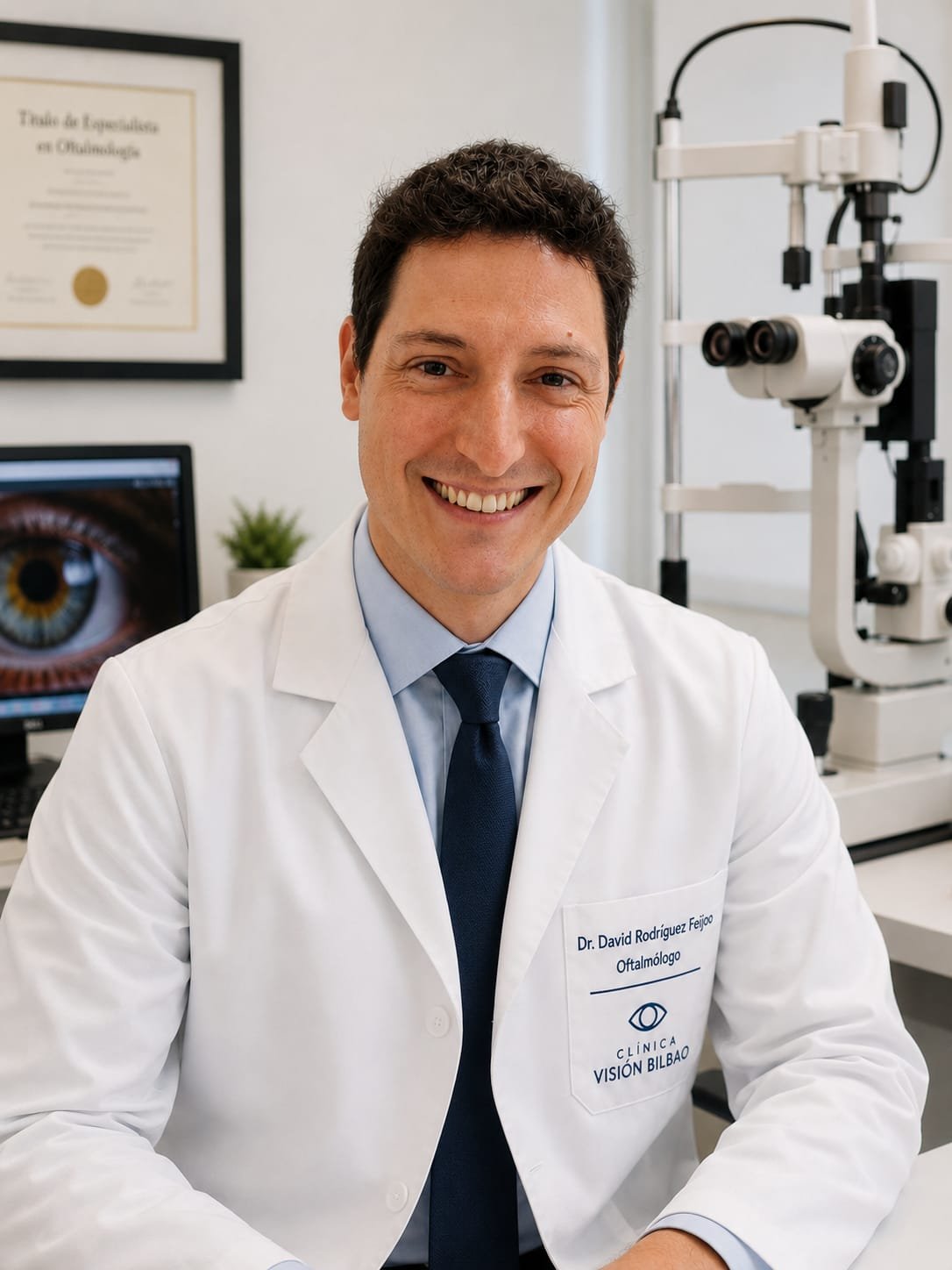 Dr. David Rodríguez Feijoo en la consulta de Clínica Visión Bilbao